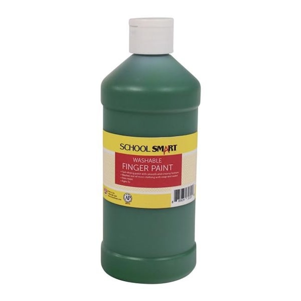 School Smart 2002416 1 Pint Washable Finger Paint; Green
